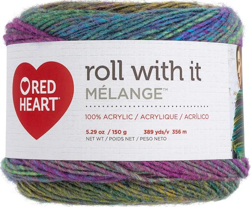 Miniatura 39 de Red Heart Roll with It Sparkle - Hilo de amatista – Paquete de 3 unidades de 5.29 oz/5.3 onzas, mezcla acrílica, 4 medianos (peinado), 561 yardas