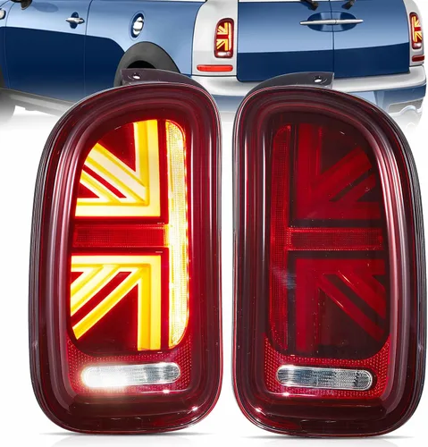 Miniatura 20 de Ensamble de luces traseras VLAND Compatible con BMW Mini R50 R52 R53 2001-2006, lámpara trasera Union Jack con DRL dinámico, luz trasera con señal