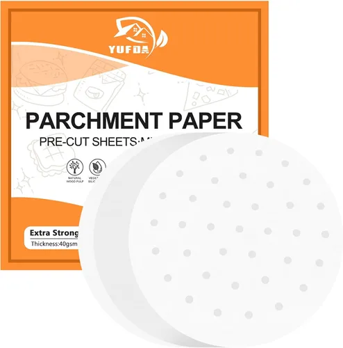 Miniatura 11 de 150 piezas de papel pergamino antiadherente de 8 pulgadas, papel pergamino redondo precortado para prensa de tortillas, molde para pasteles
