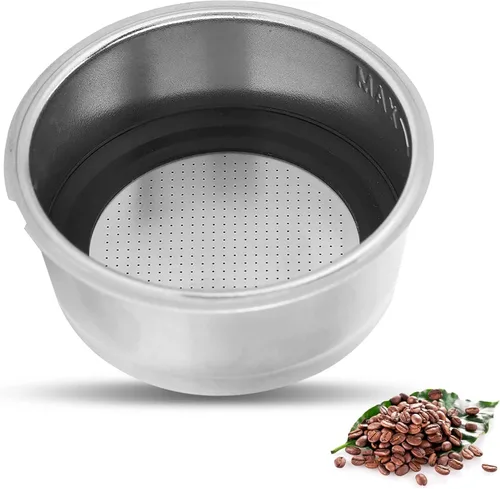 Miniatura 10 de 1 taza de 2.008 in, filtro de café de malla presurizada de acero inoxidable, portafiltro, máquinas de café, accesorios para máquinas de café