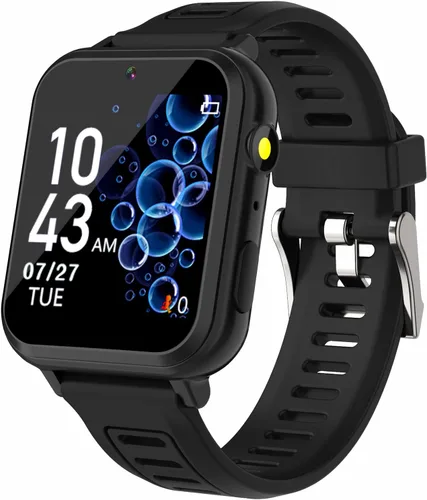 Sedzofan Reloj inteligente para niños con 24 juegos de rompecabezas, pantalla táctil HD, cámara, reproductor de música, podómetro, despertador,