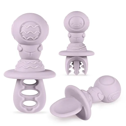 haakaa Juego de cucharas de bebé de primera etapa, más de 6 meses, cucharas de entrenamiento de silicona suave de fácil agarre, diseño