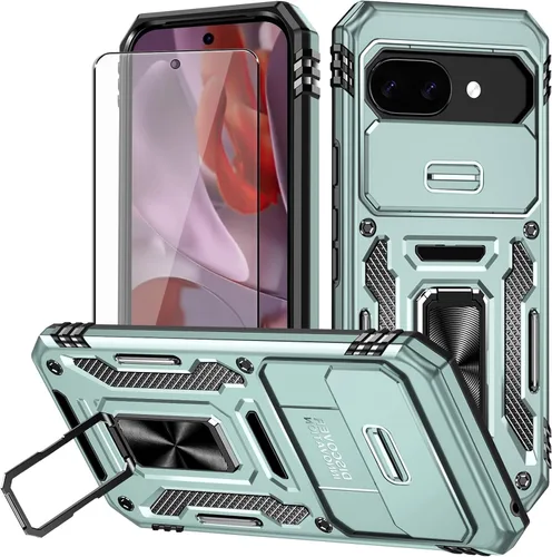 Miniatura 28 de Funda para Pixel 6a, Google Pixel 6A con protector de pantalla HD, [grado militar de 16 pies probada en caídas], anillo protector a prueba de golpes
