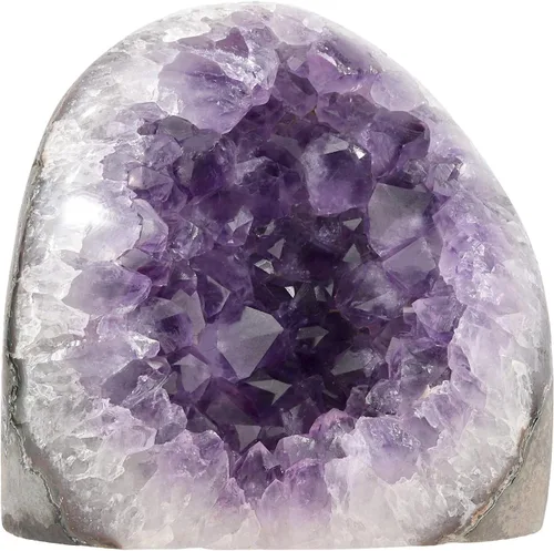 Miniatura 6 de Rockcloud Figura de cristal de cuarzo de amatista púrpura natural, geoda drusa para decoración del hogar, adorno de escritorio autoportante