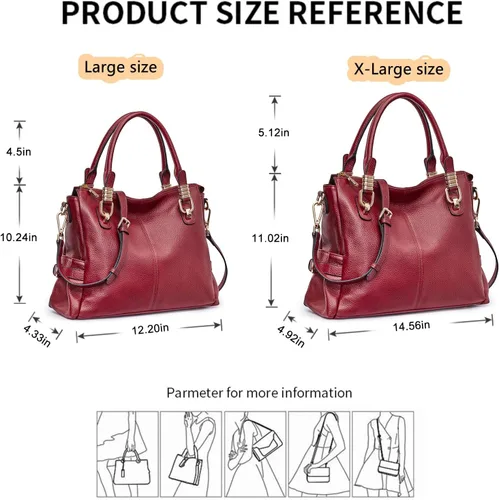 Miniatura 16 de Kattee Cartera bandolera estilo urbano de cuero para mujer