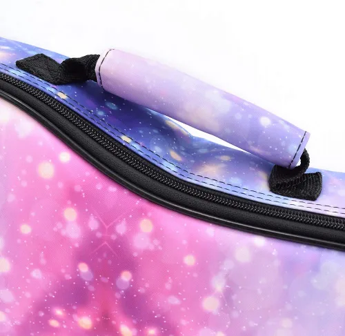 Miniatura 4 de CLOUDMUSIC Funda para ukelele - Mochila acolchada para concierto de 23 pulgadas (concierto, noche estrellada rosa y púrpura)