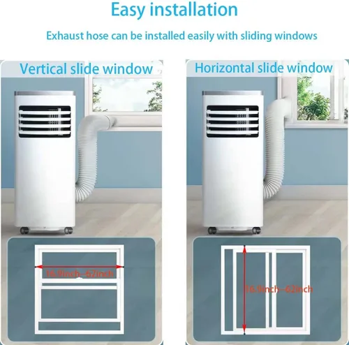 Miniatura 5 de Kit de ventilación de aire acondicionado portátil con manguera de escape de 5.9 pulgadas, sello universal para unidad de CA, kit de ventana
