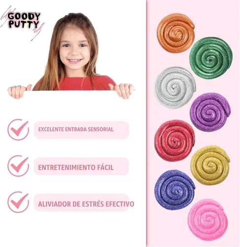 Miniatura 4 de Dazzle Putty Toy Goody Putty Mini Latas, paquete de 8