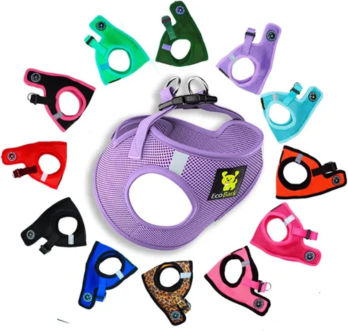 Miniatura 39 de EcoBark Arnés para perro – Arneses ecológicos para perros XXS, XS y pequeños – Chaleco de cuerpo pequeño reflectante y ajustable – Arnés de malla