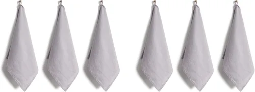 Miniatura 37 de Paños de cocina de lino de Linen World 14 x 28 pulgadas, juego de 6 paños de cocina y té decorativos, paños de cocina de lino europeo lavados