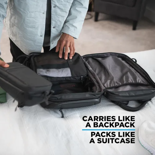 Miniatura 5 de NOMATIC Paquete de viaje - Bolsa para portátil resistente al agua - Mochila expandible lista para TSA, Negro, Mochilas de viaje