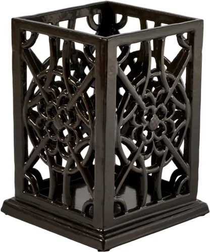 Miniatura 12 de jogreful Soporte para Utensilios de Cocina, Olla de Cocina de Hierro Fundido para Encimera, Organizador Extra Grande de Utensilios con Base Café
