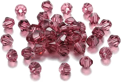 Miniatura 11 de 200 cuentas de cristal de transparencia austriaca, cuentas de vidrio bicona, cuentas espaciadoras sueltas para manualidades, pulseras, aretes
