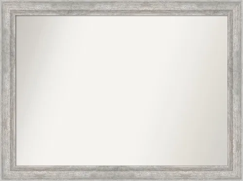 Miniatura 472 de Amanti Art Espejo de baño plateado para sobre fregadero, 23 x 23 pulgadas, espejo cuadrado plateado en ángulo, marco de madera moderno medio, se