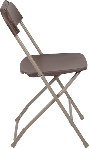 Miniatura 12 de Flash Furniture Hercules Series - Silla plegable de plástico, color marrón, paquete de 4, capacidad de peso de 650 libras, cómoda silla