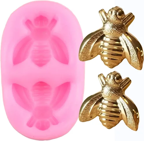 Miniatura 5 de Mujiang Bumble Bee - Moldes de silicona para fondant para cupcakes, decoración de pasteles, dulces, chocolate, juego de 4