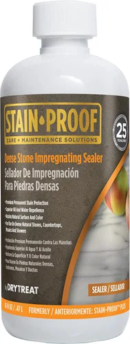 Sellador impregnador de piedra densa a prueba de manchas, 1 pinta, protege contra daños por agua y sal y manchas a base de aceite, sellador para