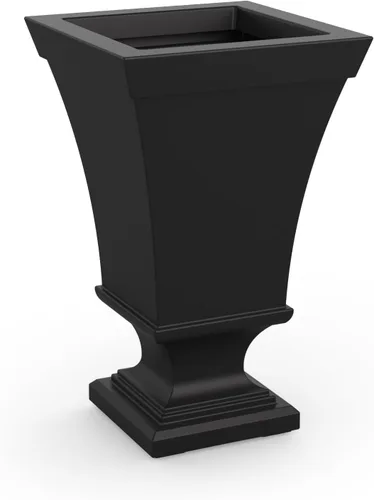 Miniatura 2 de Mayne Vienna - Maceta de urna de 25 pulgadas de alto, color negro, 16 pulgadas de largo x 16 pulgadas de ancho x 25 pulgadas de alto, con depósito