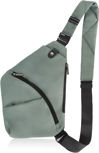 Miniatura 10 de OSOCE Bolso bandolera para hombre, bolsos cruzados antirrobo para mujer Resistente al agua negro (Black 1.0)