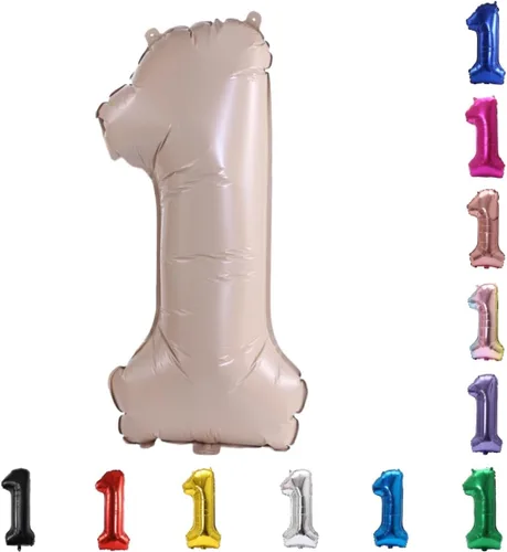 Miniatura 157 de YPSelected Globo grande de 32 pulgadas de helio con números 0-9 de papel de aluminio azul para cumpleaños, bodas y fiestas (Azul, 3)