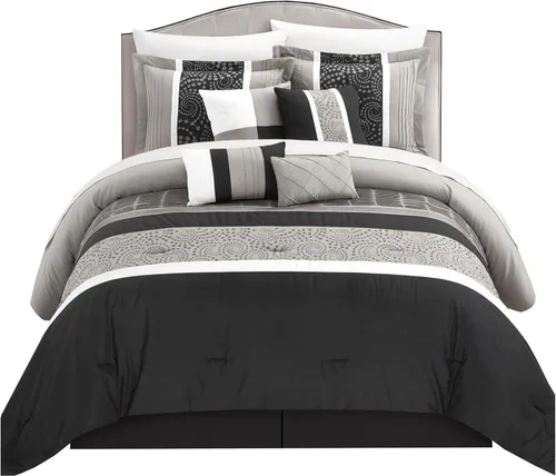 Miniatura 3 de Chic Home Euphoria - Juego de cama (8 unidades), color negro