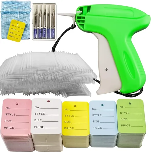 Vmiapxo Kit de máquina de etiquetas de ropa de 5506 piezas, aplicador de etiquetas, etiquetas de modista, máquina de etiquetas de ropa industrial