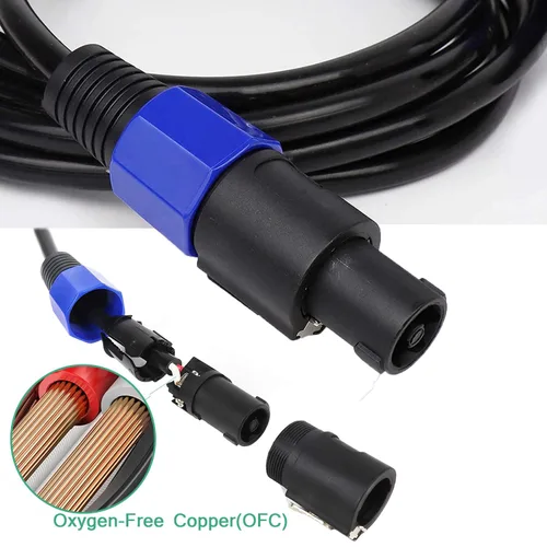Miniatura 3 de Cables profesionales de calibre 12 de 75 pies de Speakon a Speakon – 12AWG 75 pies DJ/PA SpeakON cables AMP Audio Cables – 2