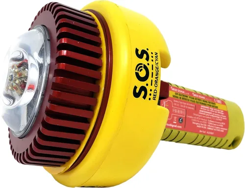 Miniatura 11 de Sirius Signal C-1003 SOS - Señal de socorro LED, reemplazo electrónico de llamarada, aprobado por USCG, incluye bandera diurna y silbato Señal SOS