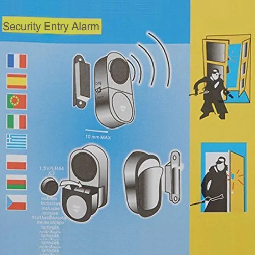 Miniatura 6 de Alarma de seguridad personal para ventana y puerta con sensor inalámbrico, 10