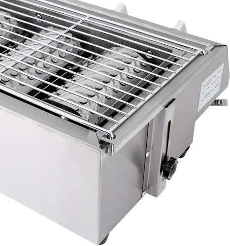 Miniatura 6 de Parrilla de gas de propano profesional de acero inoxidable para acampar al aire libre