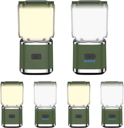Miniatura 10 de Farol de Campamento Paquete de 2 Faroles para Cortes de Energía, Luces LED de Campamento para Colgar en Tiendas, Lámpara de Tienda de Campaña con 20