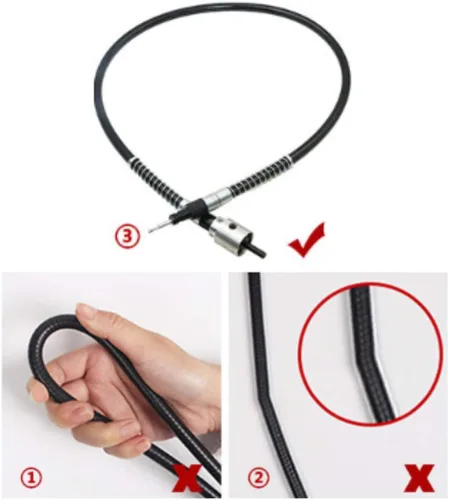 Miniatura 4 de Accesorio adaptador de eje flexible de 0.012-0.157 in, portabrocas de extensión de taladro flexible para herramienta de amoladora giratoria