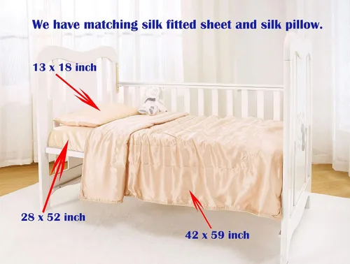 Miniatura 4 de Manta de seda pura, 100% seda de morera por dentro y fuera, manta suave para niños para sofá, cama, sofá de viaje, manta ligera y acogedora