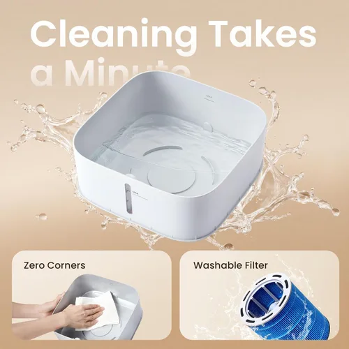 Miniatura 5 de Provirtec Humidificador evaporativo Pro Baby para dormitorio, sin niebla y sin polvo blanco, sin BPA y 16 dB, sueño silencioso para niños, 3 modos