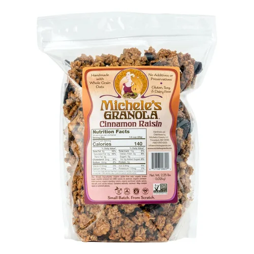 Miniatura 10 de Michele's Granola Mantequilla de almendras, hecha a mano, grano entero, vegano, sin gluten y sin OGM, bolsas resellables de 12 onzas, paquete de 6