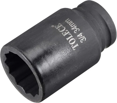 Miniatura 20 de uxcell 3/4-Inch Drive 0.827 in 12-Point Deep Impact Socket, CR-MO Steel 3.071 in Longitud, Tamaños métricos
