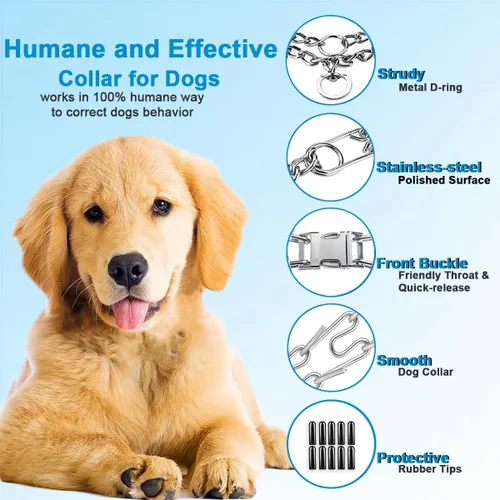 Miniatura 4 de Collar de perro sin tirones, tamaño ajustable con hebilla de liberación rápida para perros pequeños, medianos y grandes