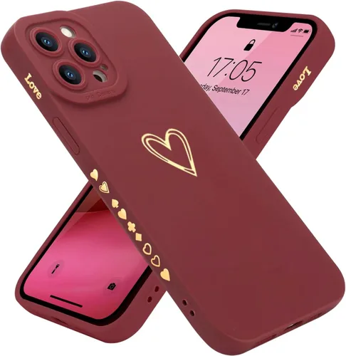Miniatura 16 de Teageo Funda compatible con iPhone 12 Pro Max de 6.7 pulgadas para mujeres y niñas, bonito corazón de lujo