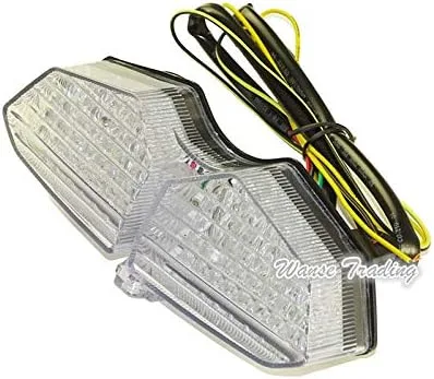 Miniatura 2 de Luz trasera trasera con marca E-Marked DOT, luces LED integradas para Yamaha YZF R6 2003 2004 2005 / R6S XTZ 250X 2006-2009 lente transparente
