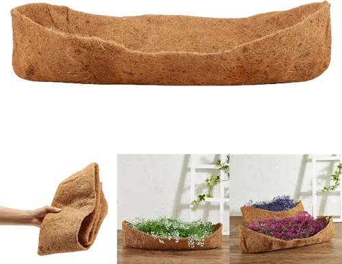 1 pieza de revestimientos de coco para macetas, revestimientos de repuesto para cestas colgantes, inserto de coco duradero para jardín al aire libre