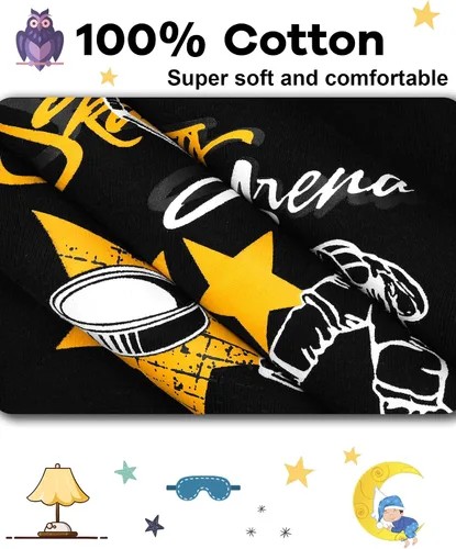 Miniatura 5 de DAUGHTER QUEEN Pijama para niños de 4 piezas, 100% algodón, talla 18 meses a 12 años