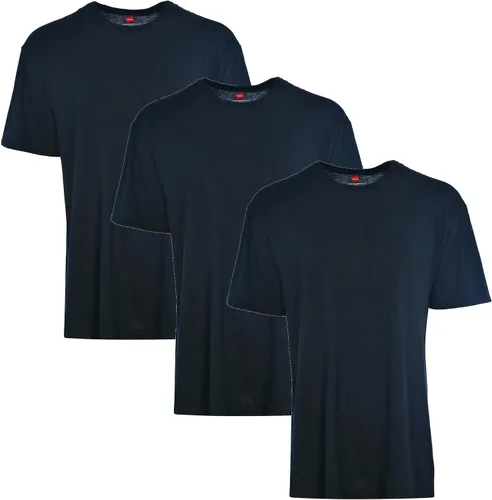 Hanes - Camiseta de manga larga ComfortSoft Crew, sin etiquetas, para hombre, paquete de 3