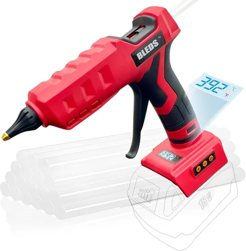 Miniatura 8 de BLEDS Pistola de pegamento caliente tamaño completo, 80/120 W de doble temperatura, antigoteo, para manualidades de bricolaje High temp dual Gris