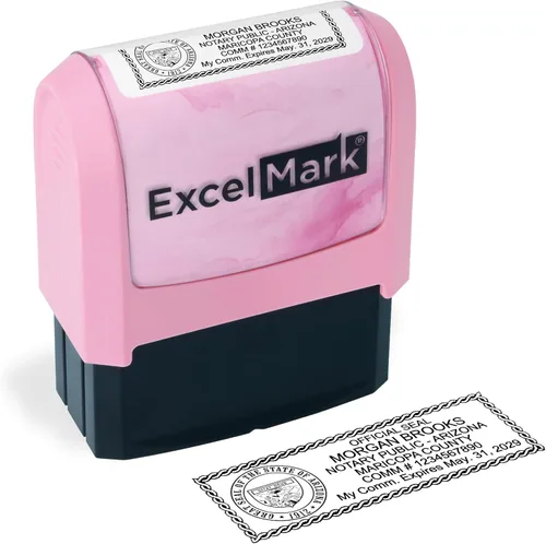 Miniatura 62 de ExcelMark Sello Notarial para los 50 Estados - Sello Oficial del Estado - Texas Negro