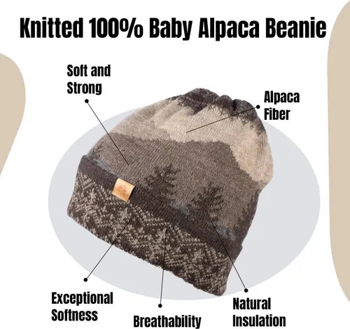 Miniatura 24 de Gorro de punto 100% alpaca bebé, polaina para el cuello, bufanda