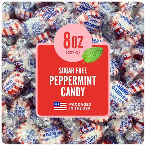 Miniatura 10 de Cambie Caramelos duros sin azúcar, 1 libra de caramelo sin azúcar envueltos individualmente, canela