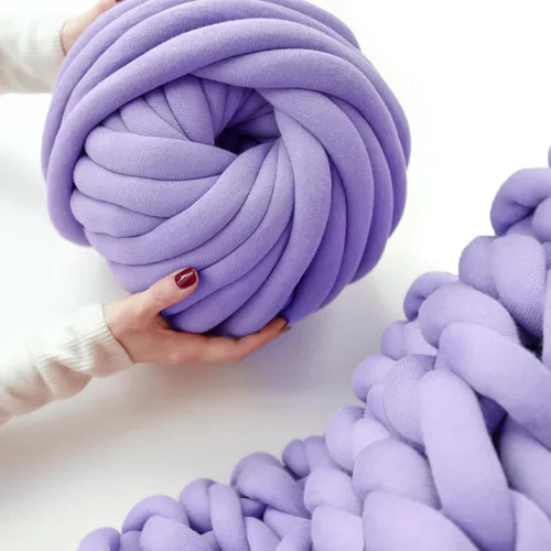 Miniatura 15 de Hilo para tejer con los brazos para hilo grueso, ganchillo tubular gigante para hacer mantas DIY, tejido a mano con nudos trenzados, manta lavable