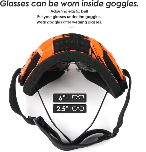 Miniatura 7 de Gafas de motocicleta ATV para motocross, para bicicleta de tierra, antiarañazos, UV400, protección para los ojos, gafas para todoterreno