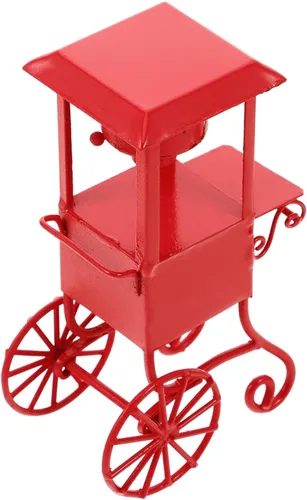 Mini máquina de palomitas de maíz vintage compacta para encimera para decoración de cine en casa y temas de carnaval, diseño realista fácil de un