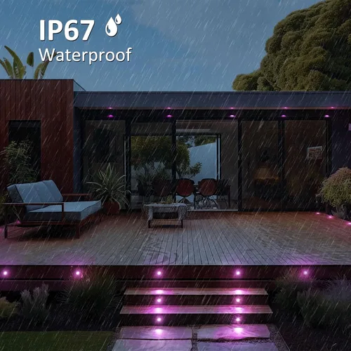 Miniatura 5 de Iluminación RGB para cubierta φ1.22, luces de cubierta impermeables para exteriores, luces de bajo voltaje de 12 V con control remoto, luz